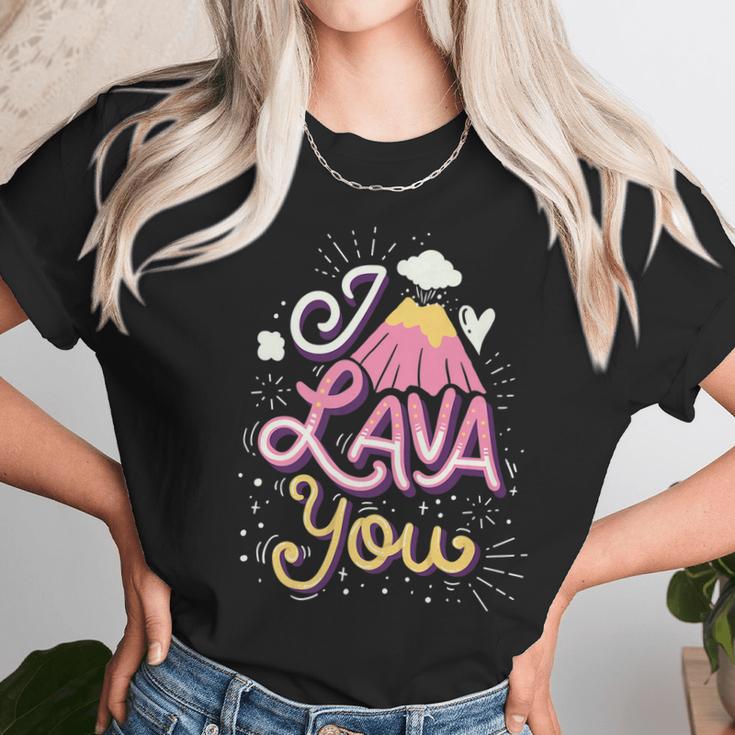 Funny Valentines Day I Lava You Pun Gift Unisex T-Shirt Gifts for Her