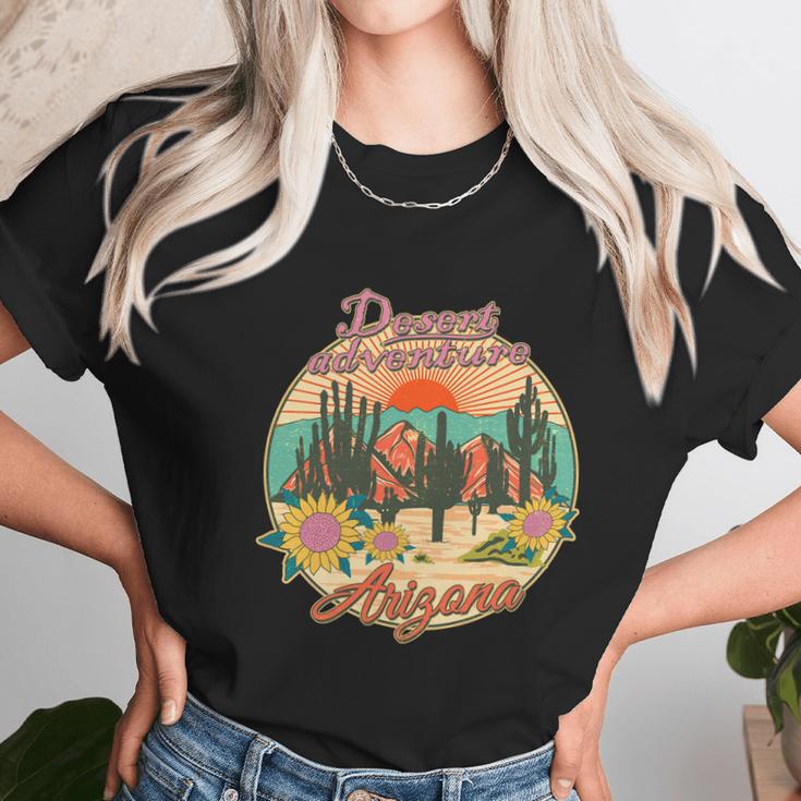 Funny Vintage Retro Travel Arizona Desert Adventure Emblem Unisex T-Shirt Gifts for Her