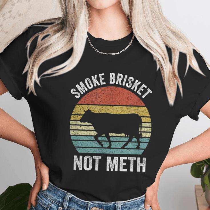 Funny Vintage Smoke Brisket Not Meth Funny Bbq Grilling Master Unisex T-Shirt Gifts for Her