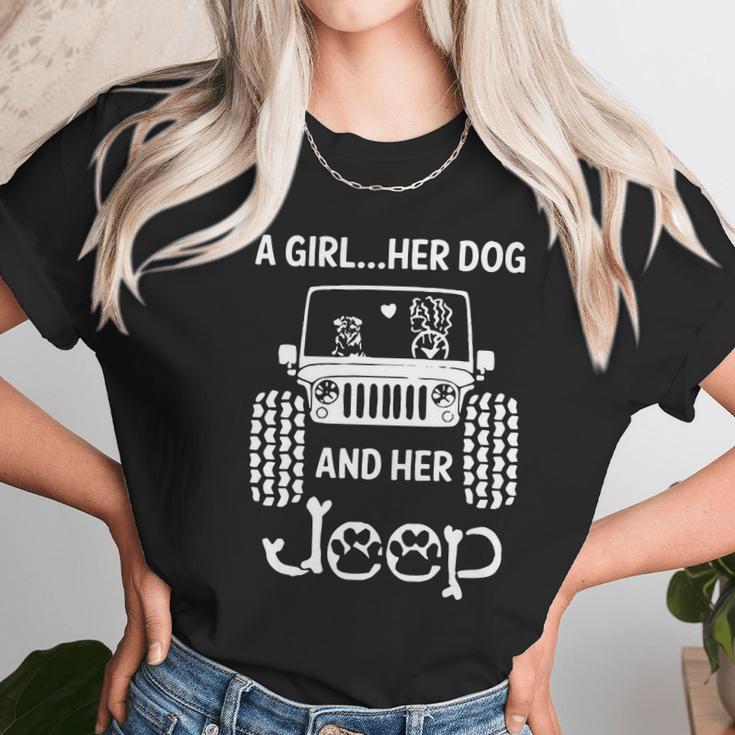 A Girl Her Dog And Her Jeep Unisex T-Shirt Gifts for Her