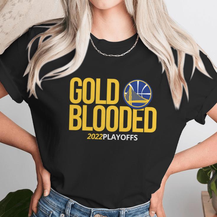 Gold Blooded 2022 Playoffs Championship Unisex T-Shirt Gifts for Her