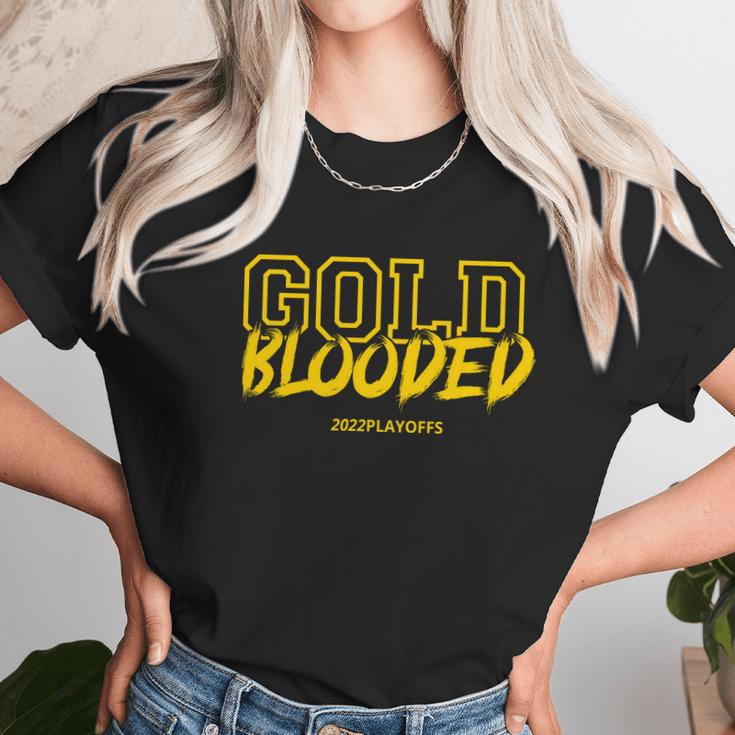 Gold Blooded Playoffs 2022 Championship Unisex T-Shirt Gifts for Her