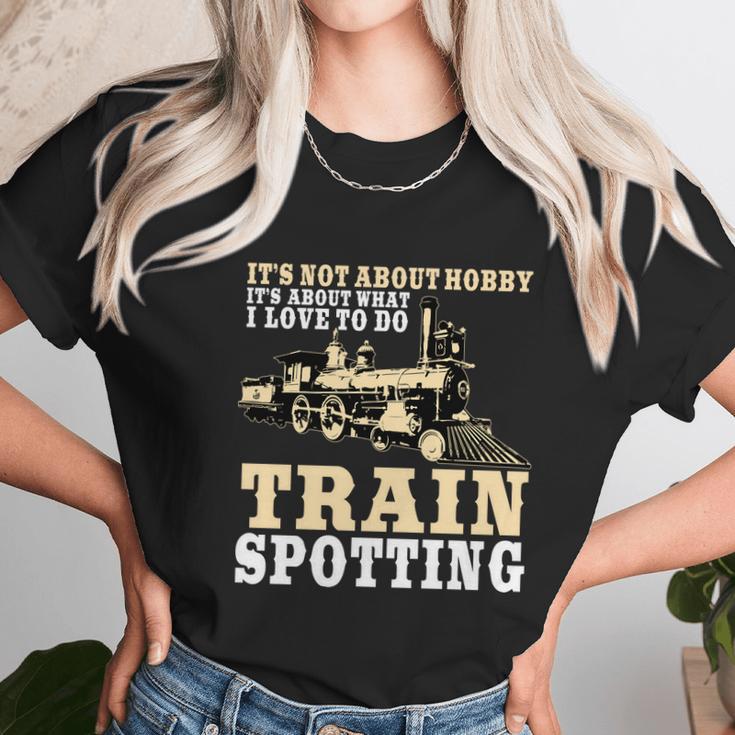 Great Trainspotter Saying Trainspotting Steam Locomotive Gift Graphic Design Printed Casual Daily Basic Unisex T-Shirt Gifts for Her