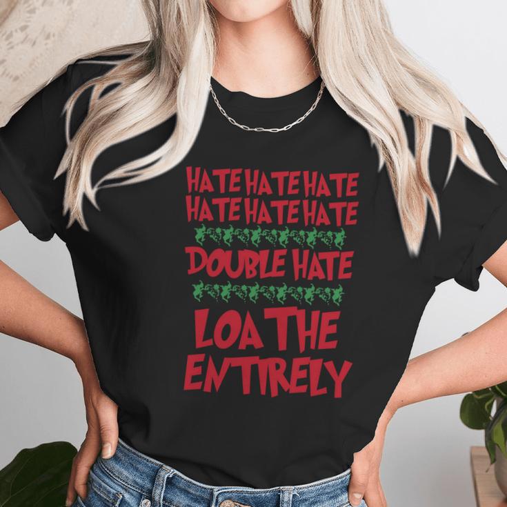 The Grinch The Grinch Grinch Hate Double Hate Unisex T-Shirt Gifts for Her