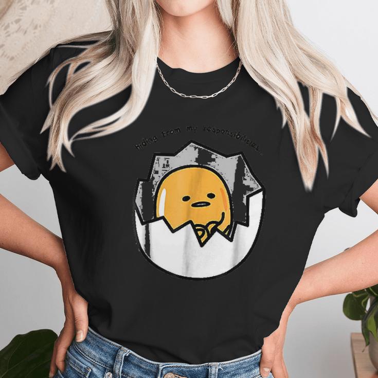 Gudetama The Lazy Egg Hiding From Responsibilities Unisex T-Shirt Gifts for Her