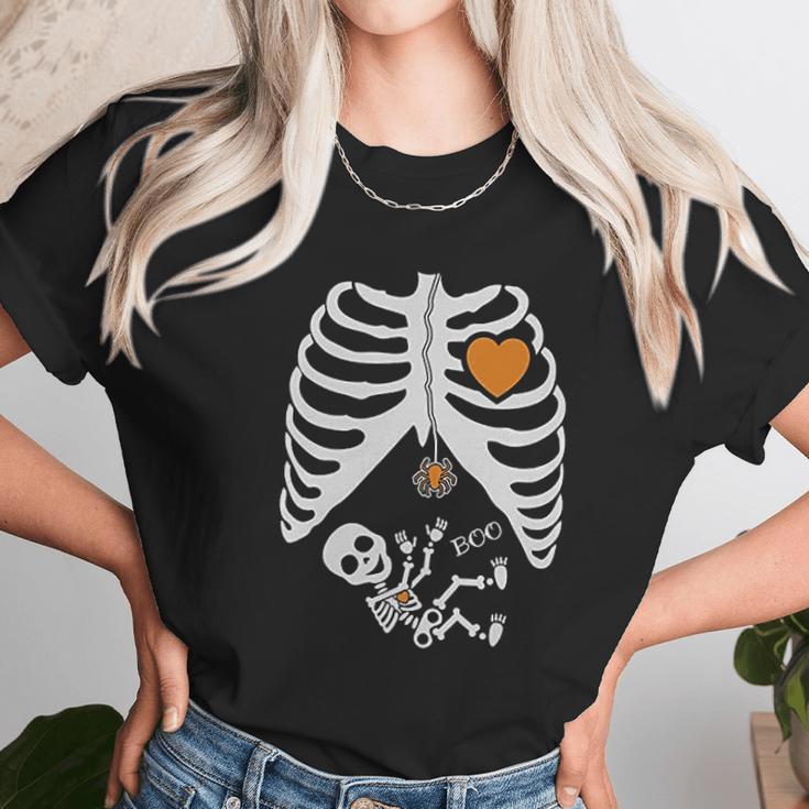 Halloween Skeleton Xray Rib Cage Unisex T-Shirt Gifts for Her