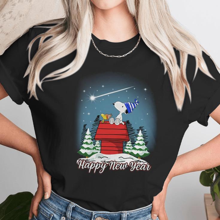 Happy New Year Snoopy Unisex T-Shirt Gifts for Her