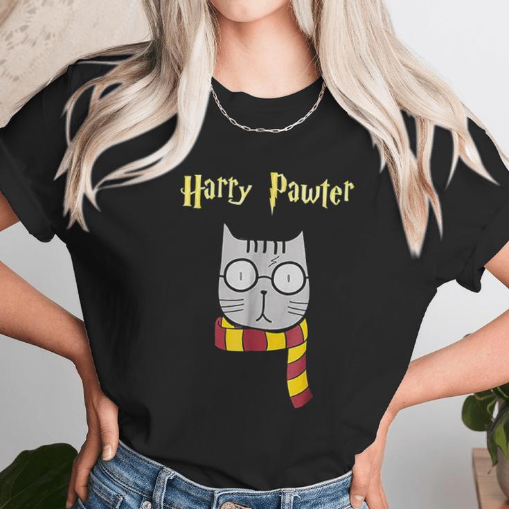 Harry Pawter Funny Magic Cat With Glasses Gift Unisex T-Shirt Gifts for Her