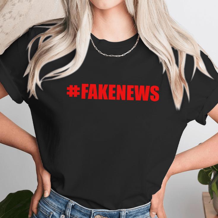 Hashtag Fake News Fakenews Logo Unisex T-Shirt Gifts for Her