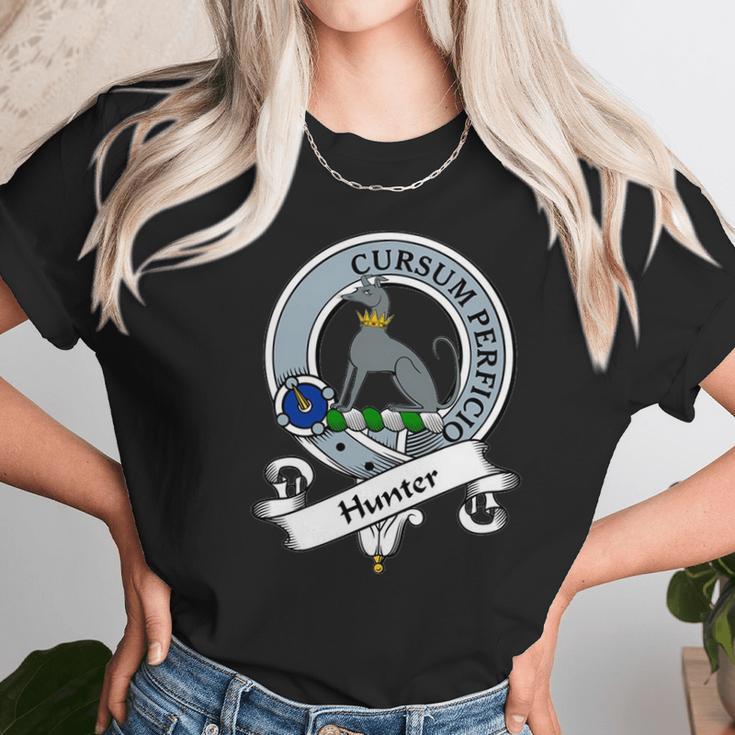 Hunter Clan Badge Scottish Clan Badges Unisex T-Shirt Gifts for Her