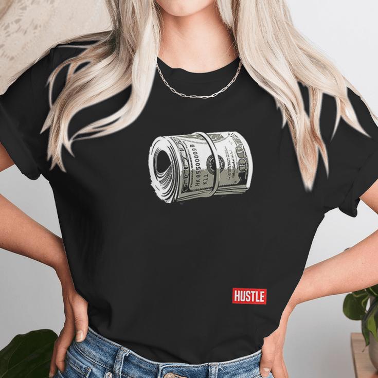 Hustle Hundred Dollar Bill Mo Money By Zany Brainy Unisex T-Shirt Gifts for Her