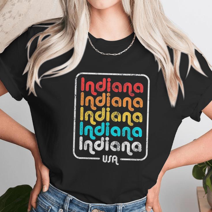 Indiana State Vintage 1970S 1980S Retro Unisex T-Shirt Gifts for Her