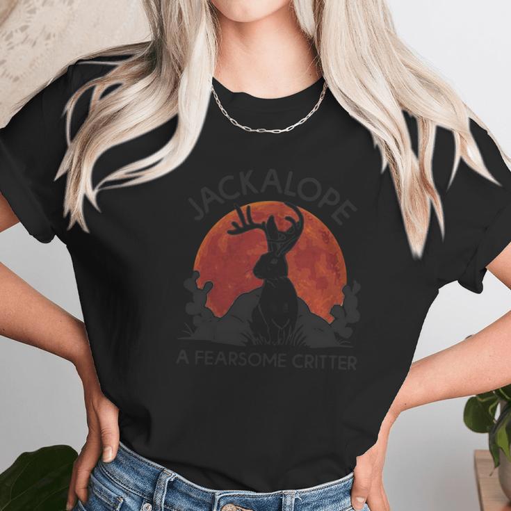 Jackalope A Fearsome Critter Sunset Shirt Unisex T-Shirt Gifts for Her