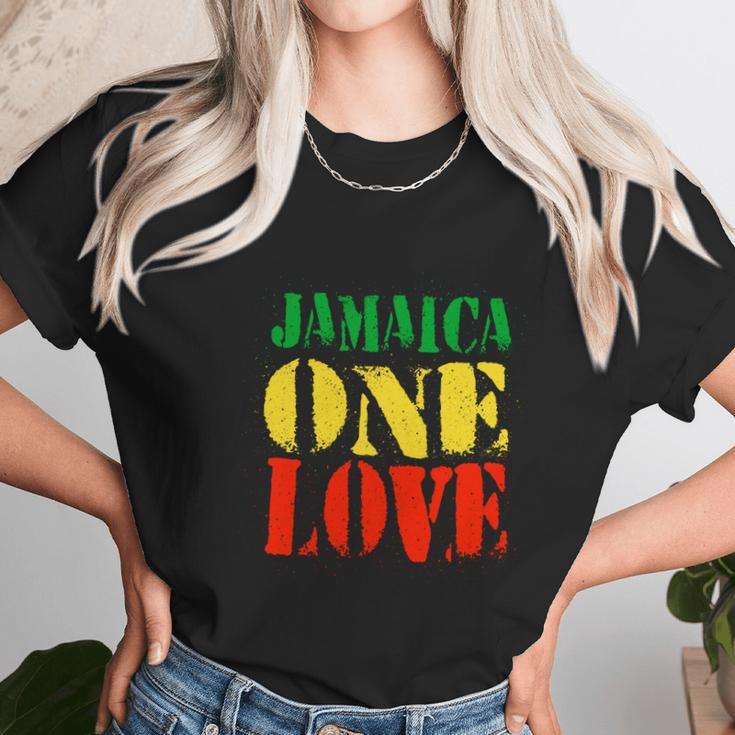 Jamaica One Love Unisex Great Gift Rasta Colors Reggae Unisex T-Shirt Gifts for Her