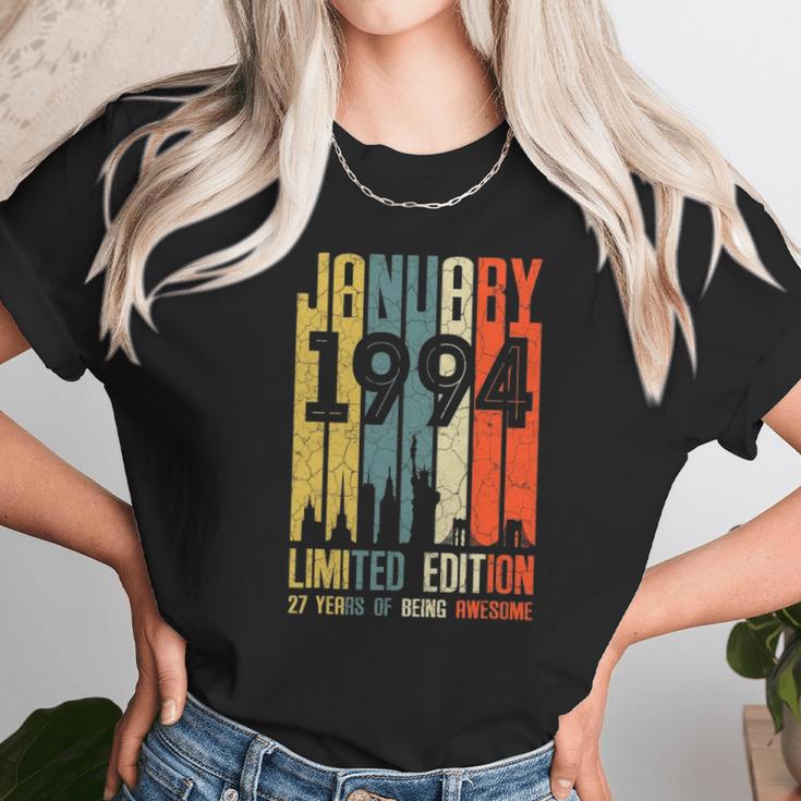 January 1994 27 Years Old 1994 Birthday Gift Unisex T-Shirt Gifts for Her