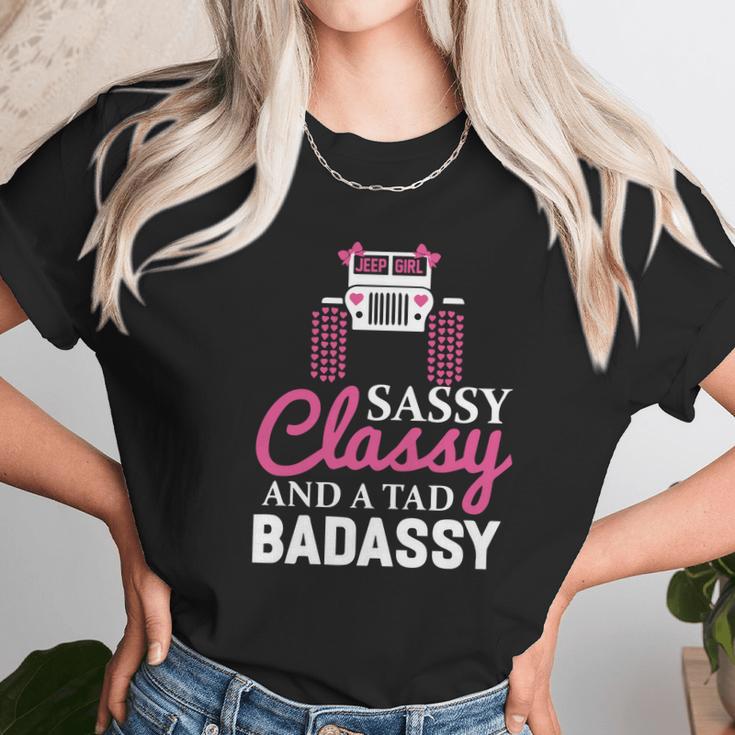 Jeep Sassy Classy And A Tad Badassy Unisex T-Shirt Gifts for Her