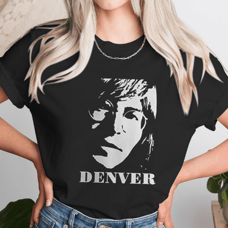 John Denver Tops Short Sleeved Round Neck Unisex T-Shirt Gifts for Her