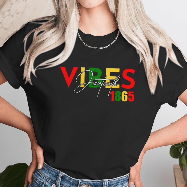 Juneteenth 1865 Shirt Juneteenth Vibes Black History Graphic Design Printed Casual Daily Basic Unisex T-Shirt Gifts for Her