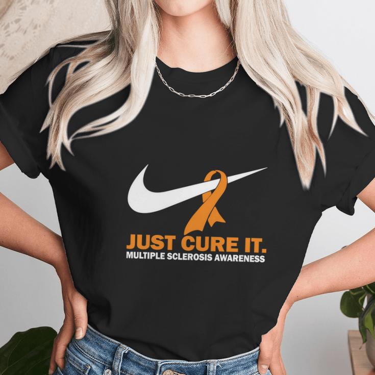 Just Cure It Multiple Sclerosis Awareness Nike LogoShirt Unisex T-Shirt Gifts for Her