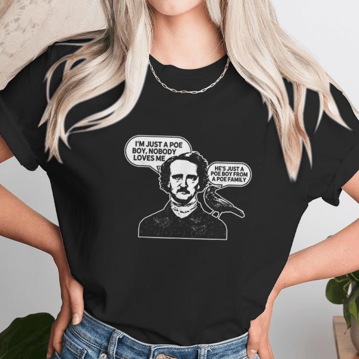 Im Just A Poe Boy Edgar Allan Poe Raven Unisex T-Shirt Gifts for Her