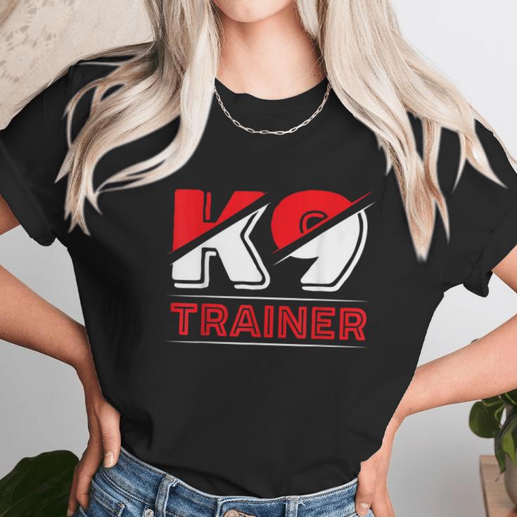 K9 Dog Trainer Doggy Training Puppy Handler K9 Unit Graphic Design Printed Casual Daily Basic Unisex T-Shirt Gifts for Her