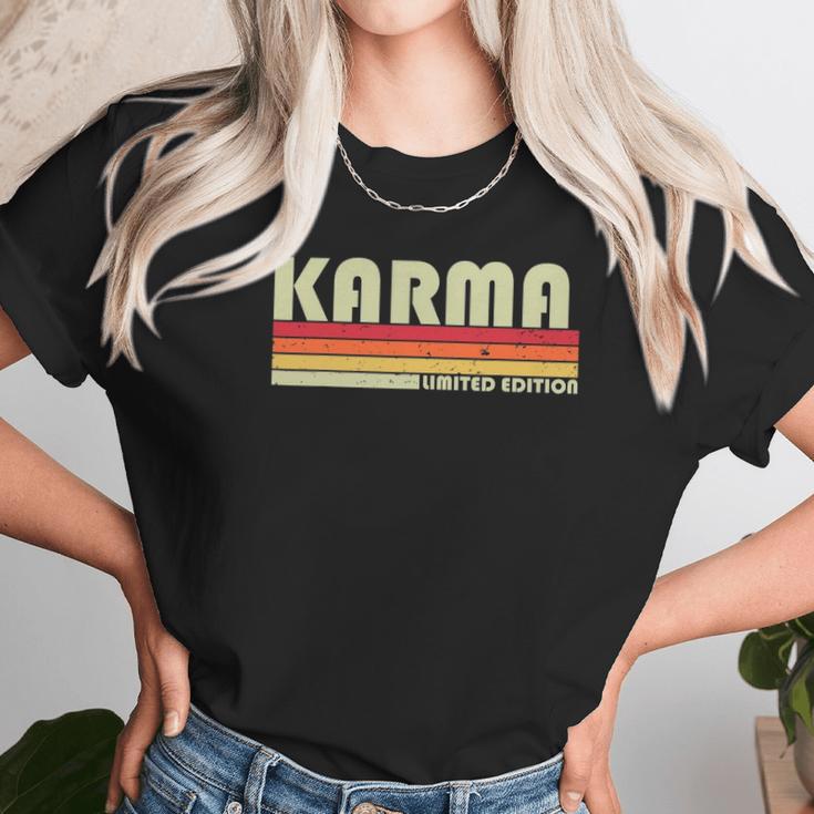 Karma Name Personalized Retro Vintage 80S 90S Unisex T-Shirt Gifts for Her