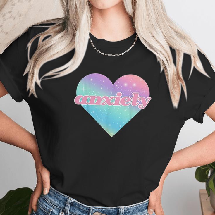 Kawaii Pastel Goth Anxiety Space Heart Unisex T-Shirt Gifts for Her