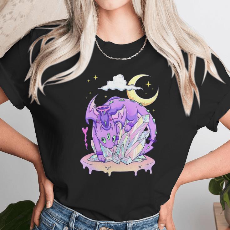 Kawaii Pastel Goth Cute Creepy Crystal Dragon Unisex T-Shirt Gifts for Her