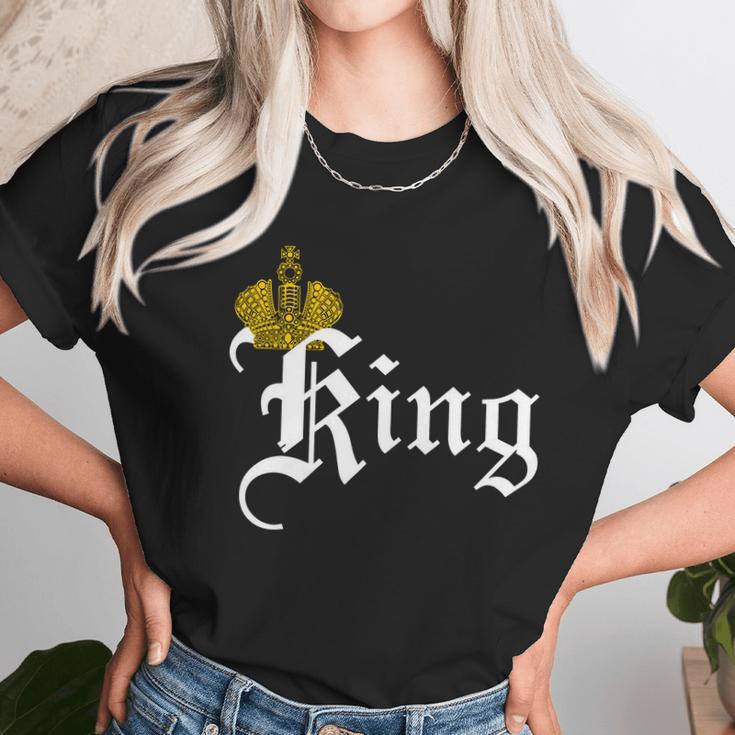 King Crown Old English Logo Unisex T-Shirt Gifts for Her