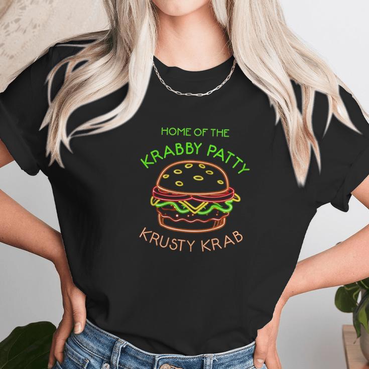 Krabby Patty Neon Comedy Classic Unisex T-Shirt Gifts for Her