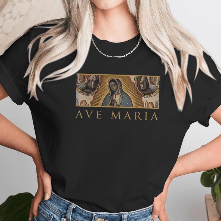 Our Lady Of Guadalupe Catholic Ave Maria Mary Traditional Unisex T-Shirt Gifts for Her