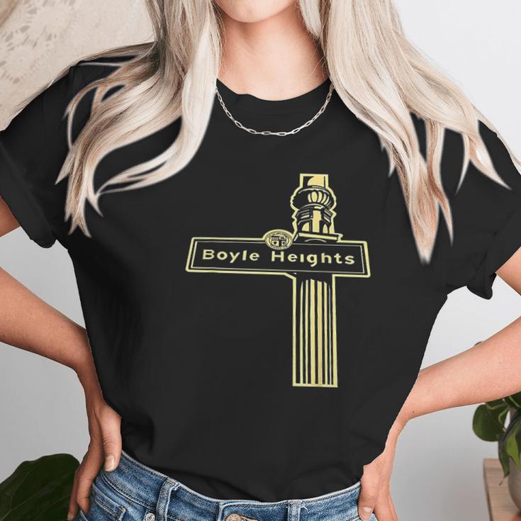 Lamp Post Boyle Heights Street Sign Street Unisex T-Shirt Gifts for Her