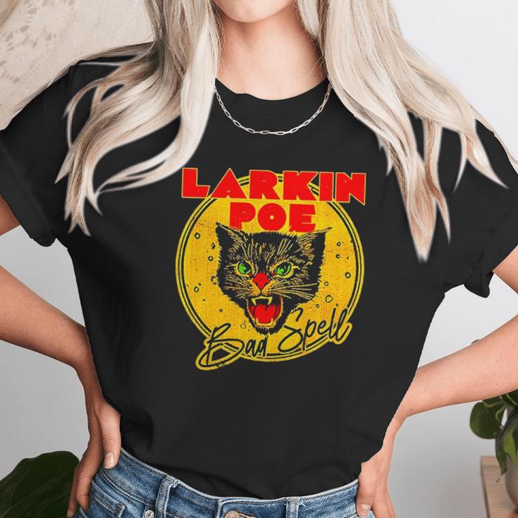 Larkin Poe Bad Spell Crazy Cat Face Unisex T-Shirt Gifts for Her