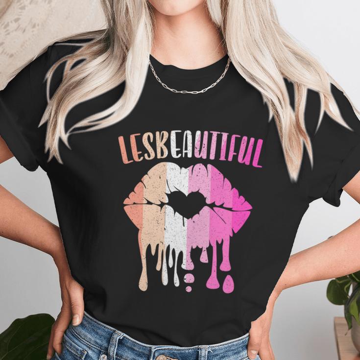 Lesbeatiful Lesbian Lgbtq Member Sexual Diversity Pride Cute Gift Graphic Design Printed Casual Daily Basic Unisex T-Shirt Gifts for Her