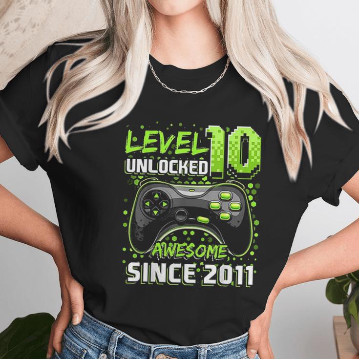 Level 10 Unlocked Awesome 2011 Video Game 10Th Birthday Gift Unisex T-Shirt Gifts for Her