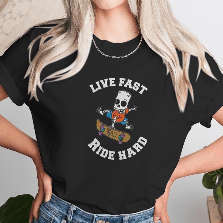 Live Fast Ride Hard Halloween Bart Unisex T-Shirt Gifts for Her