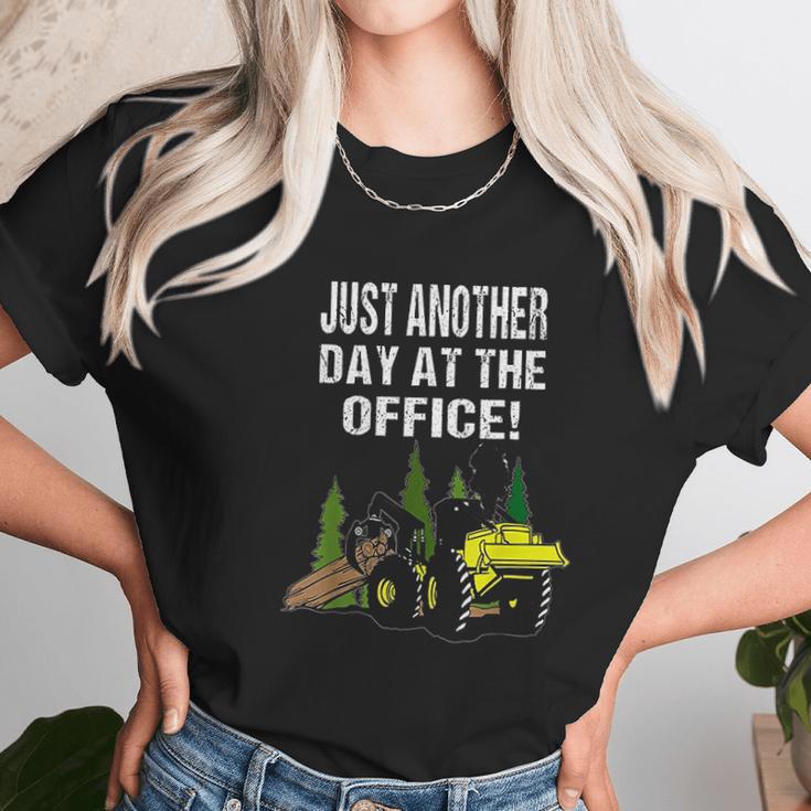 Logging Skidder Driver Diesel Just Another Day At The Office Unisex T-Shirt Gifts for Her