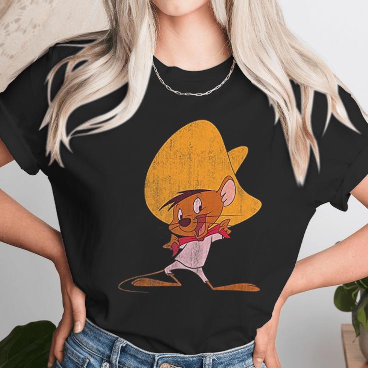 Looney Tunes Speedy Gonzales Red Hue Portrait Unisex T-Shirt Gifts for Her