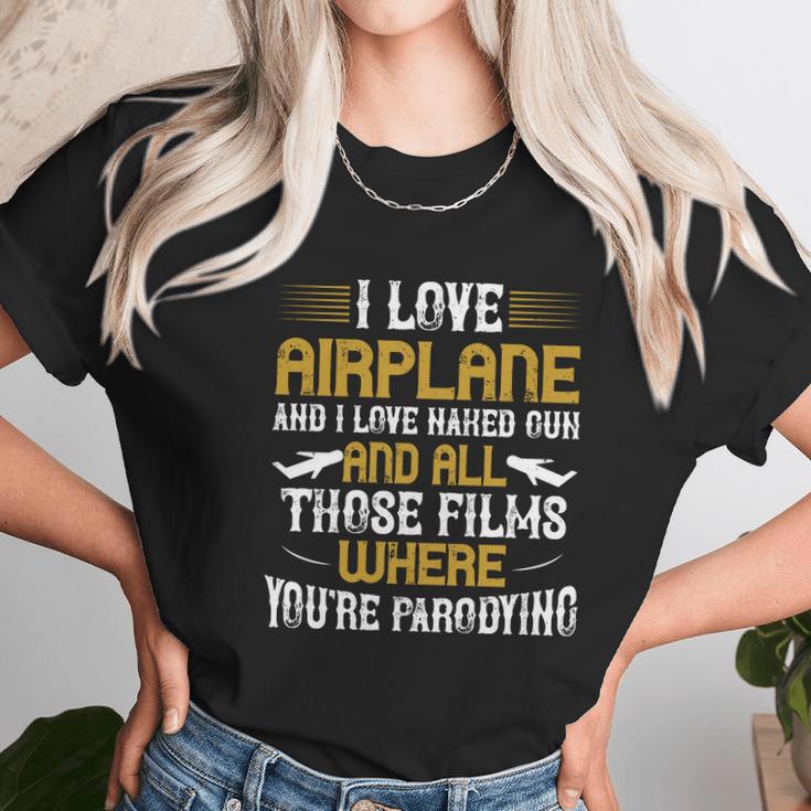 I Love Airplane And I Love Naked Unisex T-Shirt Gifts for Her