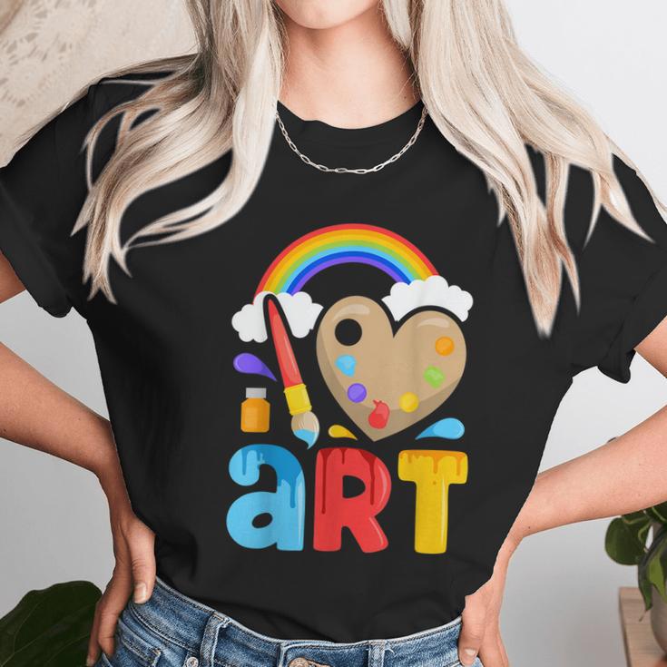 I Love Art Artist Painter Colorful Paintingkids Girls Unisex T-Shirt Gifts for Her