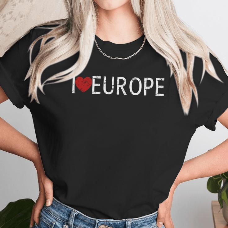 I Love Europe Unisex T-Shirt Gifts for Her