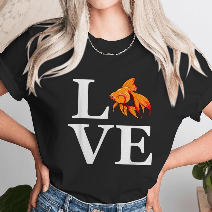 I Love Goldfish Retro Goldfish Keeper Aquarium Hobby Unisex T-Shirt Gifts for Her