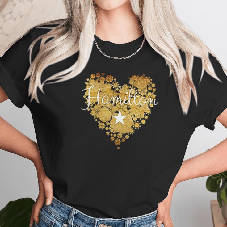 I Love Hamilton Heart Cute Gift Unisex T-Shirt Gifts for Her