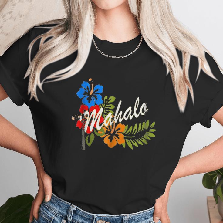 Mahalo Aloha Hawaiian Unisex T-Shirt Gifts for Her