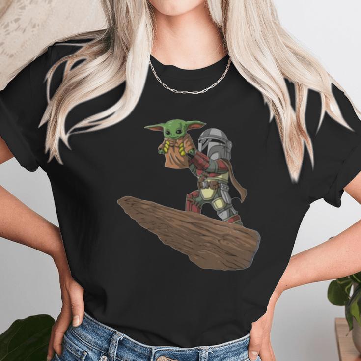 The Mandalorian Boba Fett Baby Yoda Unisex T-Shirt Gifts for Her