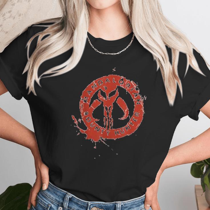 The Mandalorian Bounty Hunter Stamp Unisex T-Shirt Gifts for Her