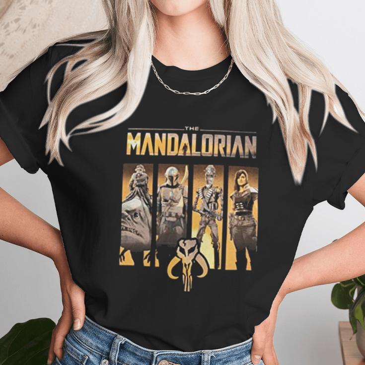 The Mandalorian Character Panel Unisex T-Shirt Gifts for Her