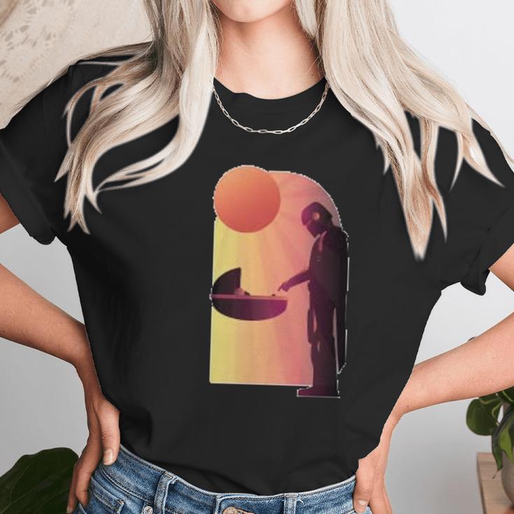 The Mandalorian The Child Discovery Silhouette Unisex T-Shirt Gifts for Her