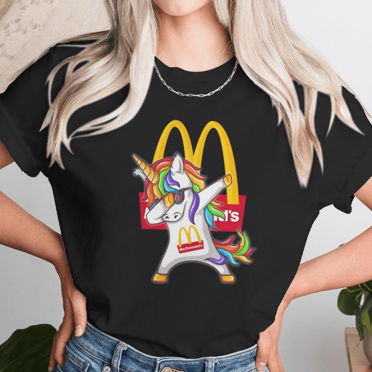 Mcdonalds Unicorn Dabbing Unisex T-Shirt Gifts for Her