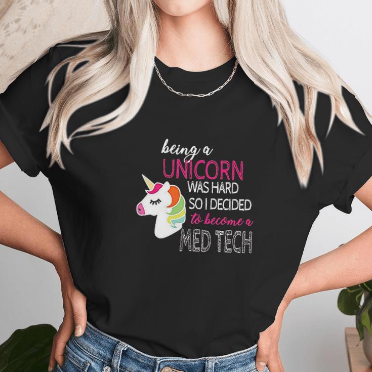 Med Tech Lab Medical Technician Unicorn Lovers Funny Gift Unisex T-Shirt Gifts for Her